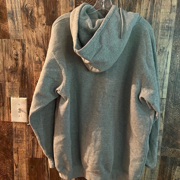 Buc Ees Hoodie Mens Large Gray Pullover Graphic Print Distressed Merch Sweater - Picture 4 of 5